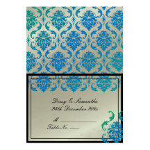 PixDezines Vendome Damask Tent Place Card (Chubby) Business Card Templates