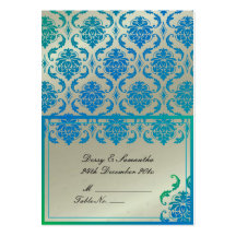PixDezines Vendome Damask Tent Place Card (Chubby) Business Card Templates
