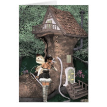 Pixie Shoe House Note Card
