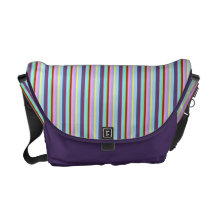 Pixie Striped Pattern Rickshaw Messenger Bag