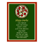 Pizza Party Birthday Invitation Post Card