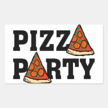 pizza party sticker
