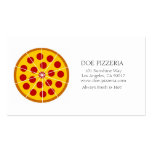 Pizza Pie Pizzeria Italian Food White Paper Business Card