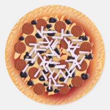 pizza round sticker