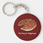 Pizza - The Key to Happiness keychain