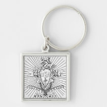 PKA Crest BW Weathered Keychain