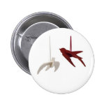 pkhs_birds_white_red_LRG Pinback Buttons