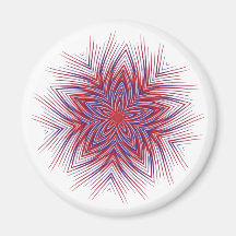 Plaid Fancy USA Star Magnet