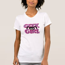 Plaid Geek Girl with Graphic T Shirts