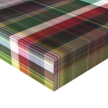 Plaid_RedGreenGold Gallery Wrapped Canvas