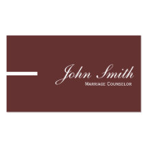 Plain Brown Marriage Counseling Business Card
