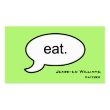 Plain Caterer Chef Eat Modern Business Card