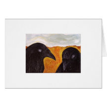 Plain Crows Greeting Cards