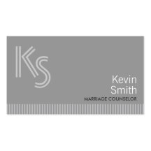 Plain Gray Marriage Counseling Business Card
