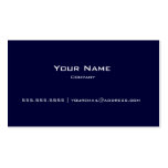 Plain Navy Blue & White Modern Business Card
