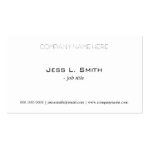 Plain,simple business card