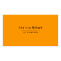 Plain & Simple Golden Yellow Business Card