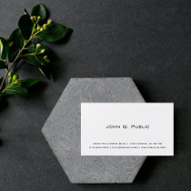 Plain White Business Card