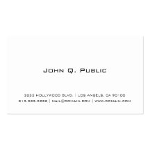 Plain White Business Card
