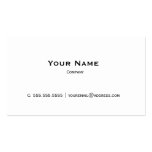 Plain White Personal or Company Business Card