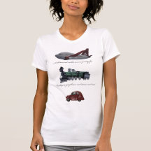 planes and trains and cars tshirt