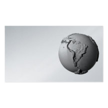 Planet Earth On White Background - South America Business Card Templates