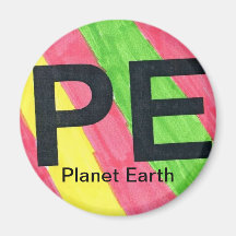 Planet Earth Round Magnet