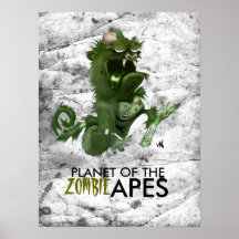 PLANET OF THE, zombie APES Poster