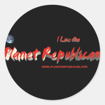 Planet Republican Round Sticker