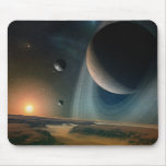 Planet scape mousepad