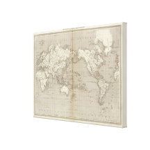 Planisphere diagram of solar system stretched canvas print