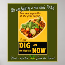 Plant a Garden - Save the Planet Poster
