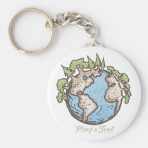 Plant a Tree Earth Day Gear Key Chain