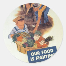 Plant a Victory Garden Round Sticker
