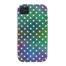 Plasma with White Stars Polka Dot Vibe iPhone 4 Case