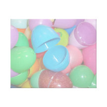 plastic colourful easter eggs pastel background gallery wrapped canvas