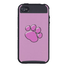 Plastic Dog Paws Traces Pawprints Pink, Black