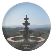 Plate: Fountain at Croad Vineyards, Paso Robles