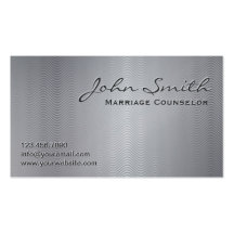 Platinum Metal Marriage Counseling Business Card