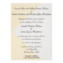 Platinum & Pearl Wedding Invitation with Parents