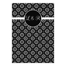 play cards , vegas monogram rsvp 3.5 x 5 custom invites