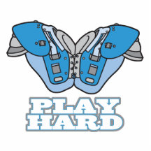 play hard football acrylic cut out