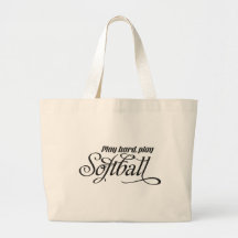 Play Hard Play Softball Canvas Bag