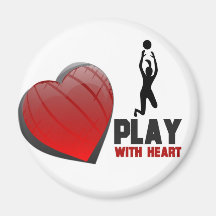PLAY WITH HEART VOLLEYBALL MAGNET
