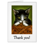 Playful kitten thank you cards