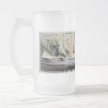 Playful Polar Bear Frosted Mug