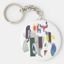 Playground - Digital Abstract Painting Key Chains