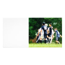 Playing Soccer Customized Photo Card