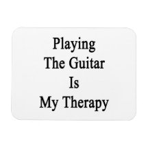 Playing The Guitar Is My Therapy Vinyl Magnets