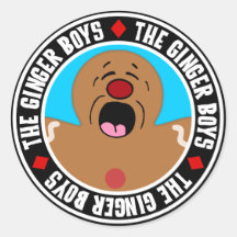 Pleading Gingerbread Man Cookie Round Stickers